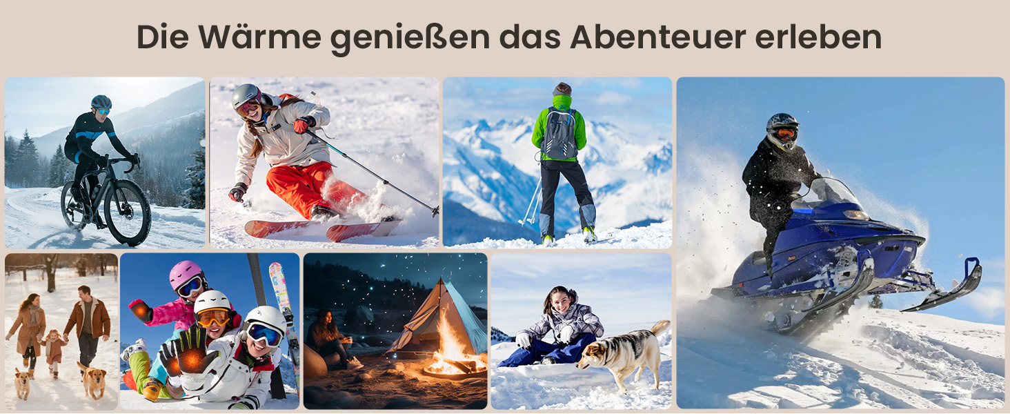 Електричний грівець для рук Gaiatop 8000mAh з LED-ліхтариком (2 шт.), магнітний, 3 швидкості нагріву, для жінок, сім'ї, активного відпочинку, чорний