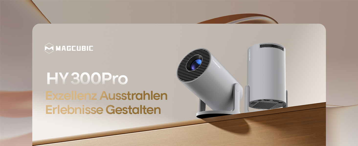 Портативний проєктор Mini Beamer 4K з Android 11: Smart, електричний фокус, WiFi 6, BT 5.0, Full HD 1080P, 260ANSI, корекція трапеції, 5W динамік (сірий)