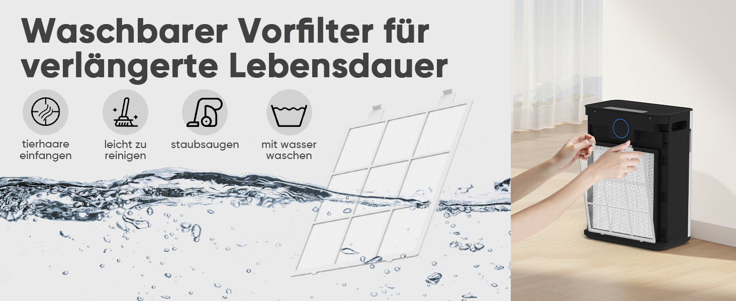 Повітряочисник для алергіків та курців, 120 м², з HEPA фільтрами, CADR 350 м³/год, керування через додаток, тиха робота 22 dB
