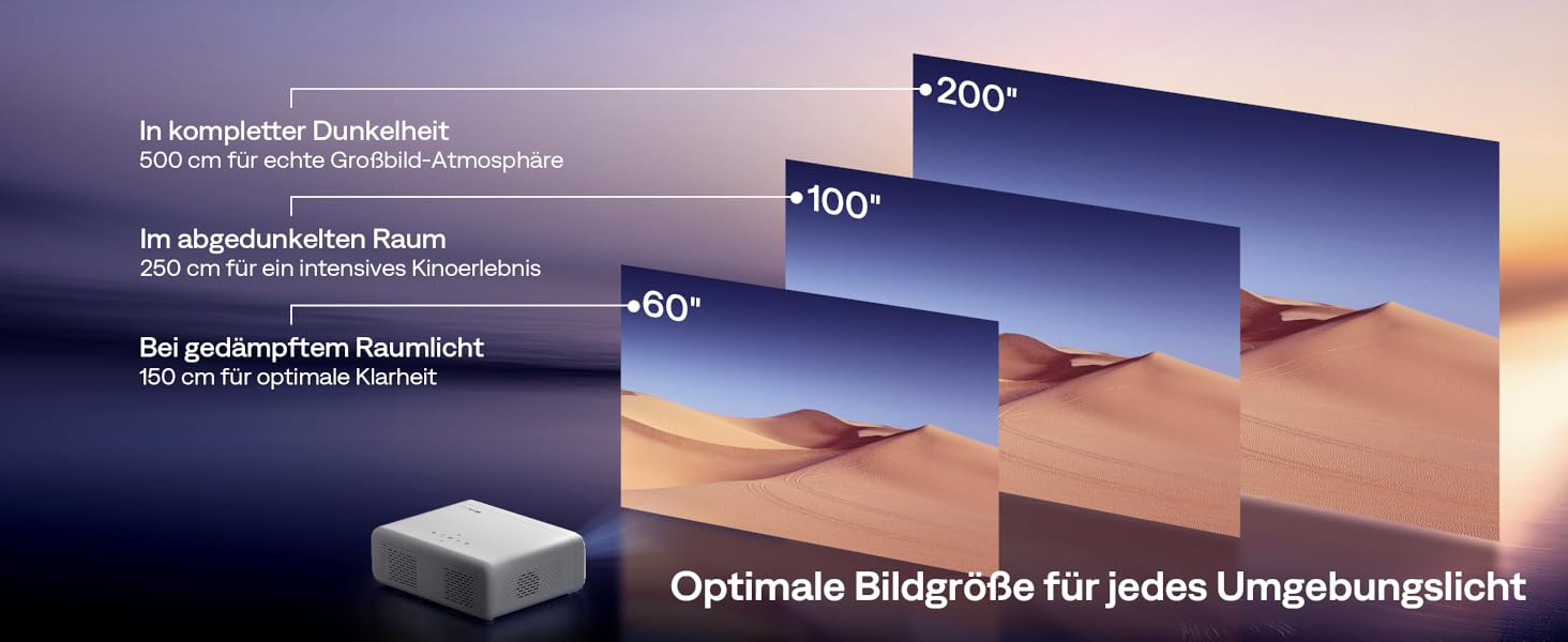 Aurzen Eazze D1 Smart Beamer: 4K проєктор для дому з Wi-Fi, Bluetooth, Netflix, Dolby Audio, автофокусом та корекцією трапеції. Підтримує Full HD 1080P. Білий (GTV)