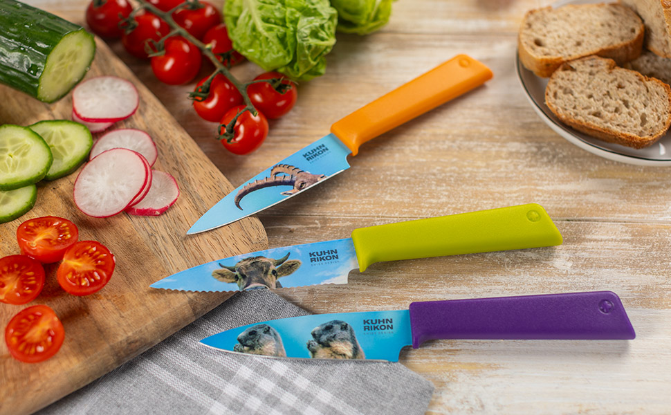 Набір кухонних ножів Kuhn Rikon COLORI®+ 