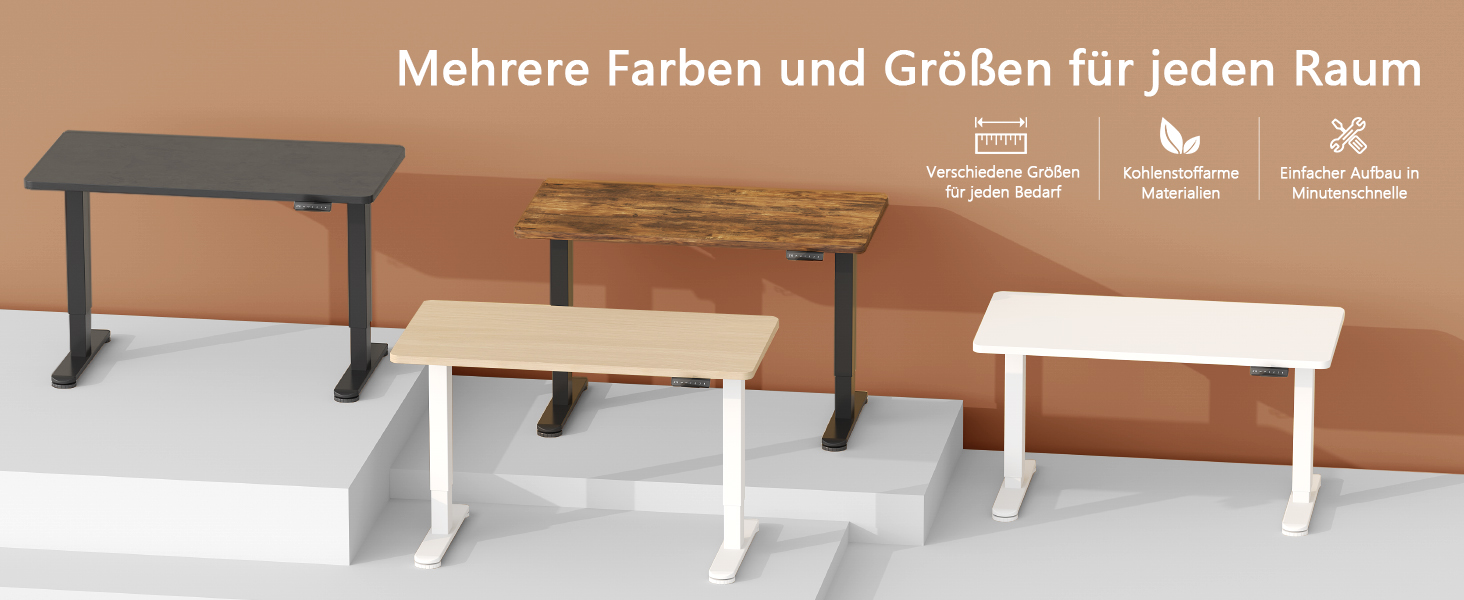 Регульований за висотою стіл Devoko з 2 моторами, 25 мм, 160x80 см, електричний, мобільний, з органайзером для кабелів, чорний. Ергономічний комп'ютерний стіл для офісу