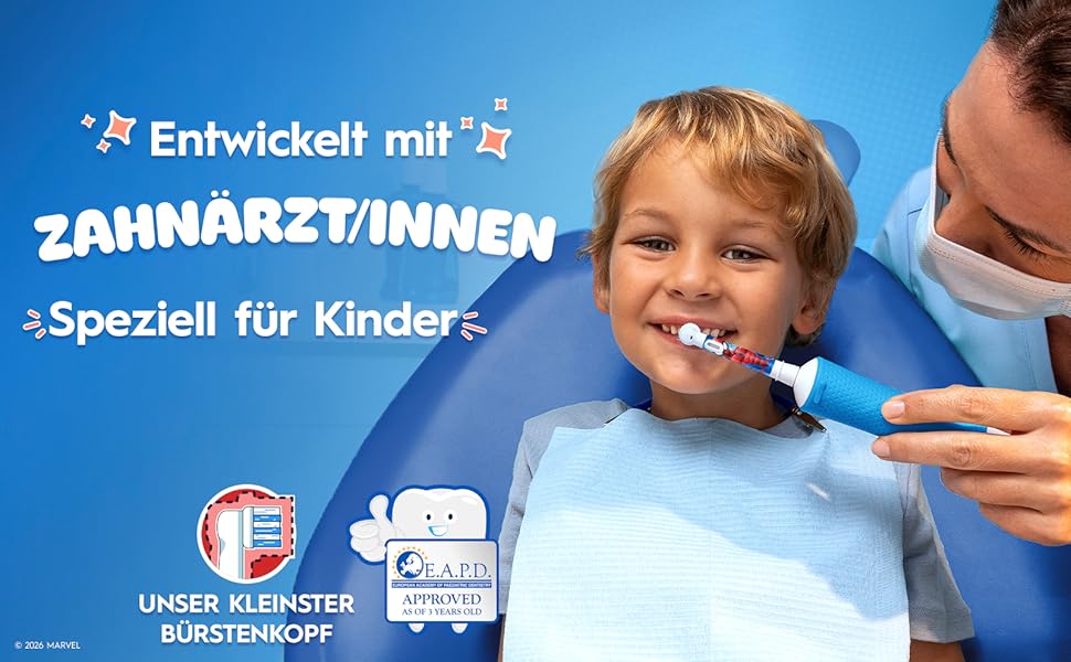 Дитяча електрична зубна щітка Oral-B Pro Kids 3+ Король Лев, біло-червона (набір 8 шт.)