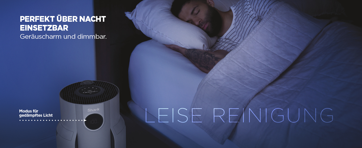 Повітряний очисник Shark NeverChange HP150EU: HEPA-фільтр на 5 років, 60 м², для дому, білий