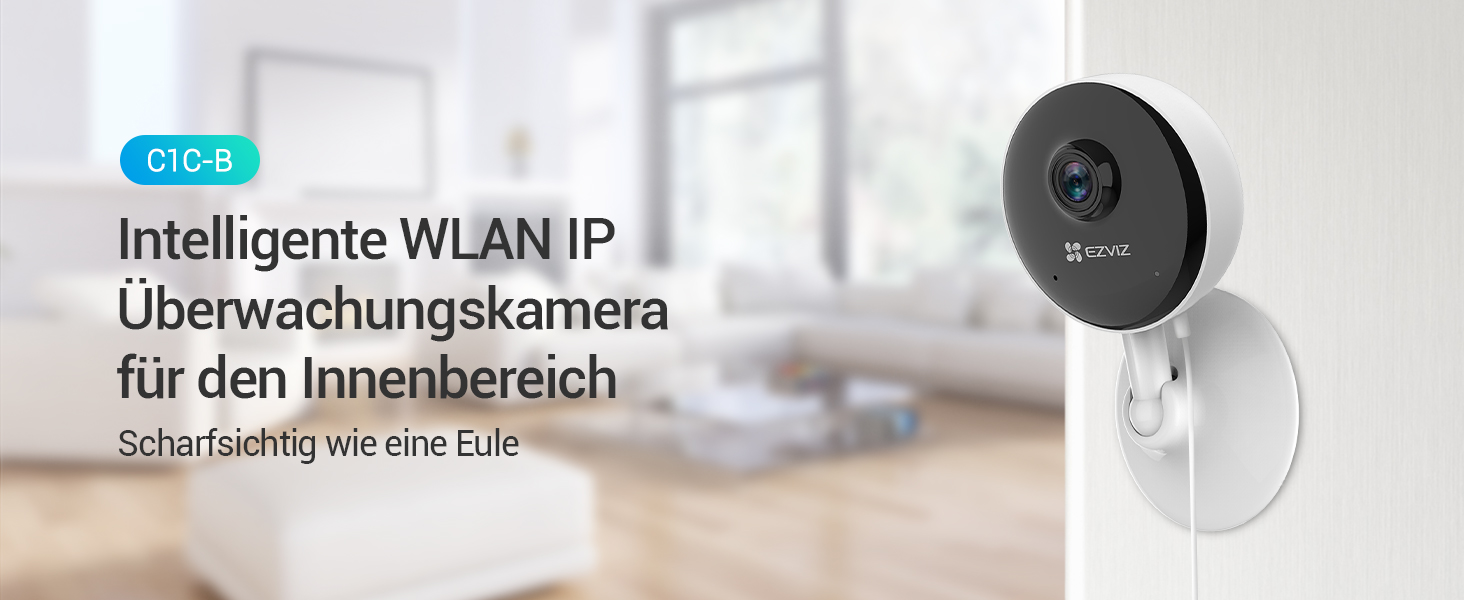 EZVIZ C1C 2 шт. IP камера Wi-Fi 1080P з двостороннім аудіо, нічним баченням до 12м та датчиком руху