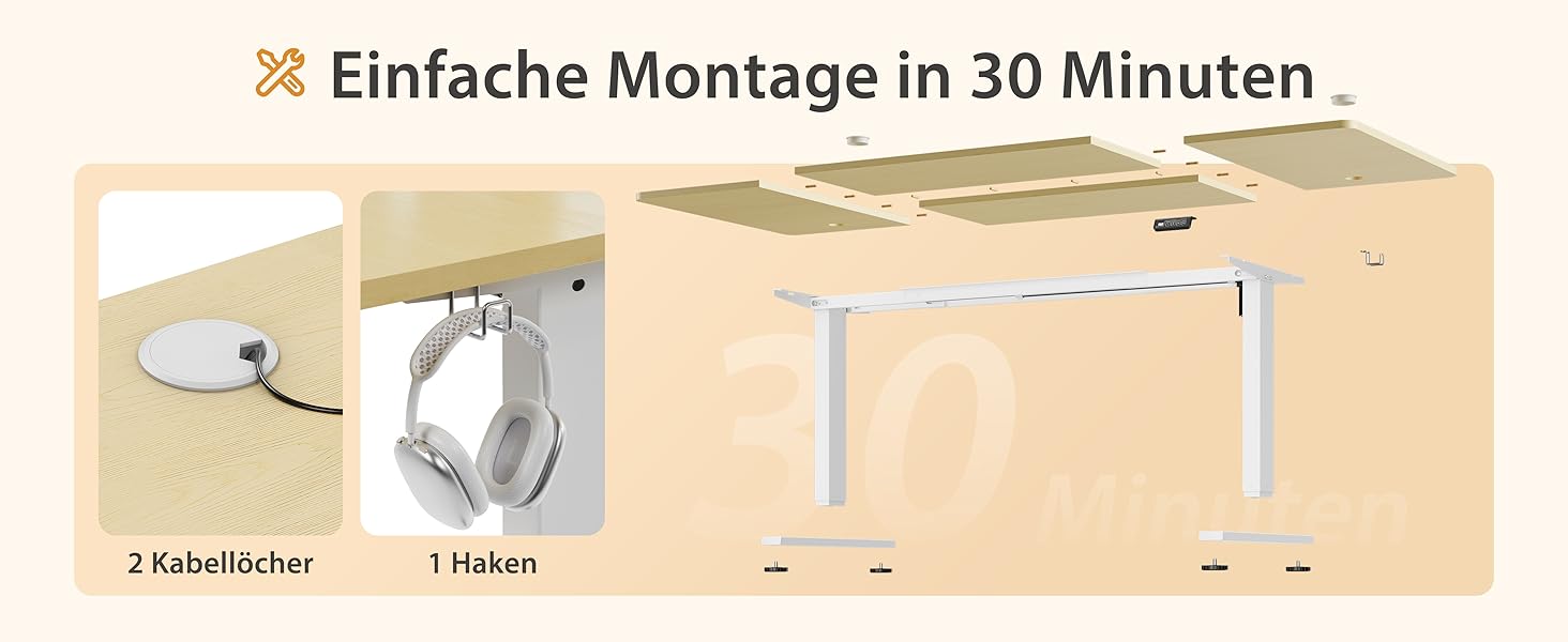 Регульований стіл за висотою з USB-C, електричний стіл з пам'яттю, стоячий стіл, комп'ютерний стіл для офісу, білий Pro, 180 x 80 см