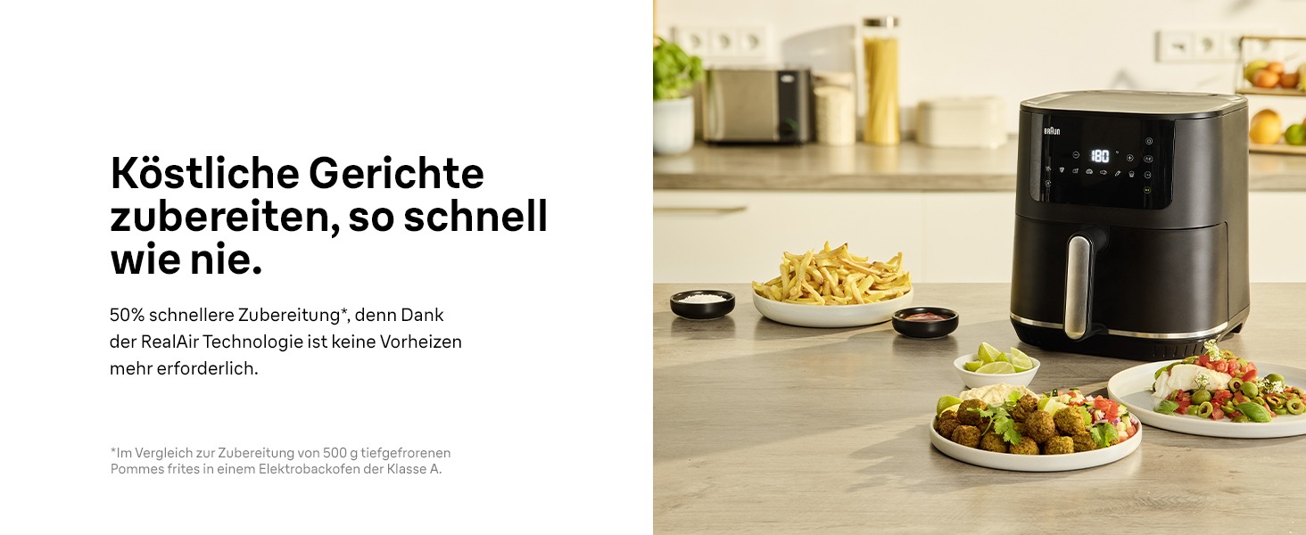 Фритюрниця повітряна Braun MultiFry 3 HF 3030, 4.3 л, 1500 Вт, чорна