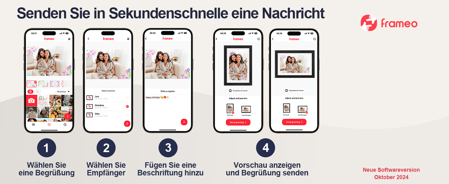 Цифровий рамка для фотографій з дерева, Wi-Fi, 32GB, 10.1 дюйма, IPS сенсорний екран, Frameo APP, подарунок, дуб (чорний дуб)