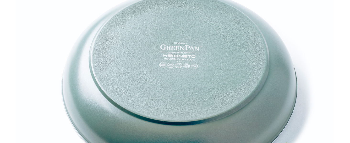 Набір каструль і сковорідок GreenPan Mayflower Healthy Ceramic з антипригарним покриттям, включаючи сковорідки, каструлі для супу, запіканку з паличок, вінтажну дерев'яну ручку, без PFAS, індукцію, димчастий синій (набір посуду, 5 предметів, набір макаронів)