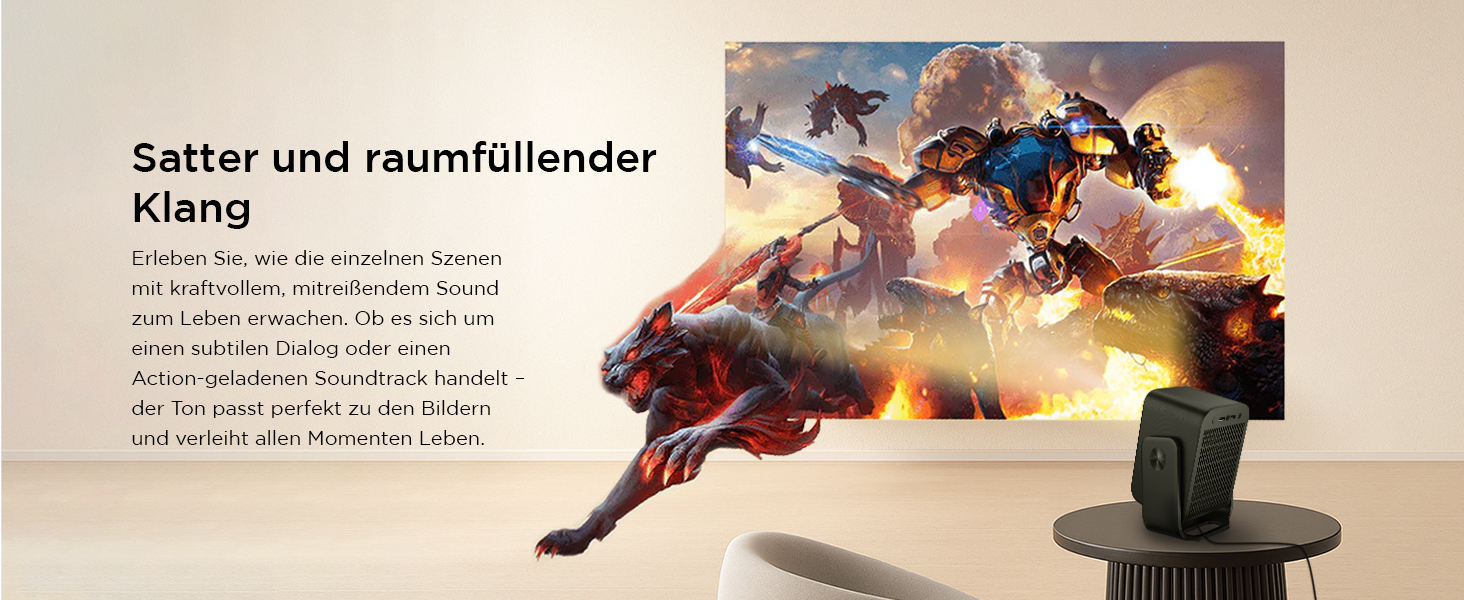 TCL C1 Smart Mini Beamer 4K: Проектор з Google TV, Netflix, Wi-Fi, Bluetooth, Автофокус, Keystone, Dolby Audio 8W