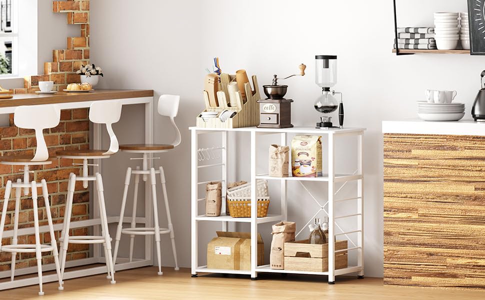 Стелаж кухонний SogesHome SH-171-BK (білий) 90 x 40 x 83 см – органайзер для кухні