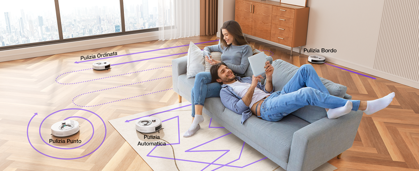 Робот-пилосос OKP L7G 3-в-1 з функцією миття підлоги, LiDAR-навігація, 6000Pa, 150 хв роботи, WiFi, Alexa, для тварин, килимів, твердих підлог, сірий