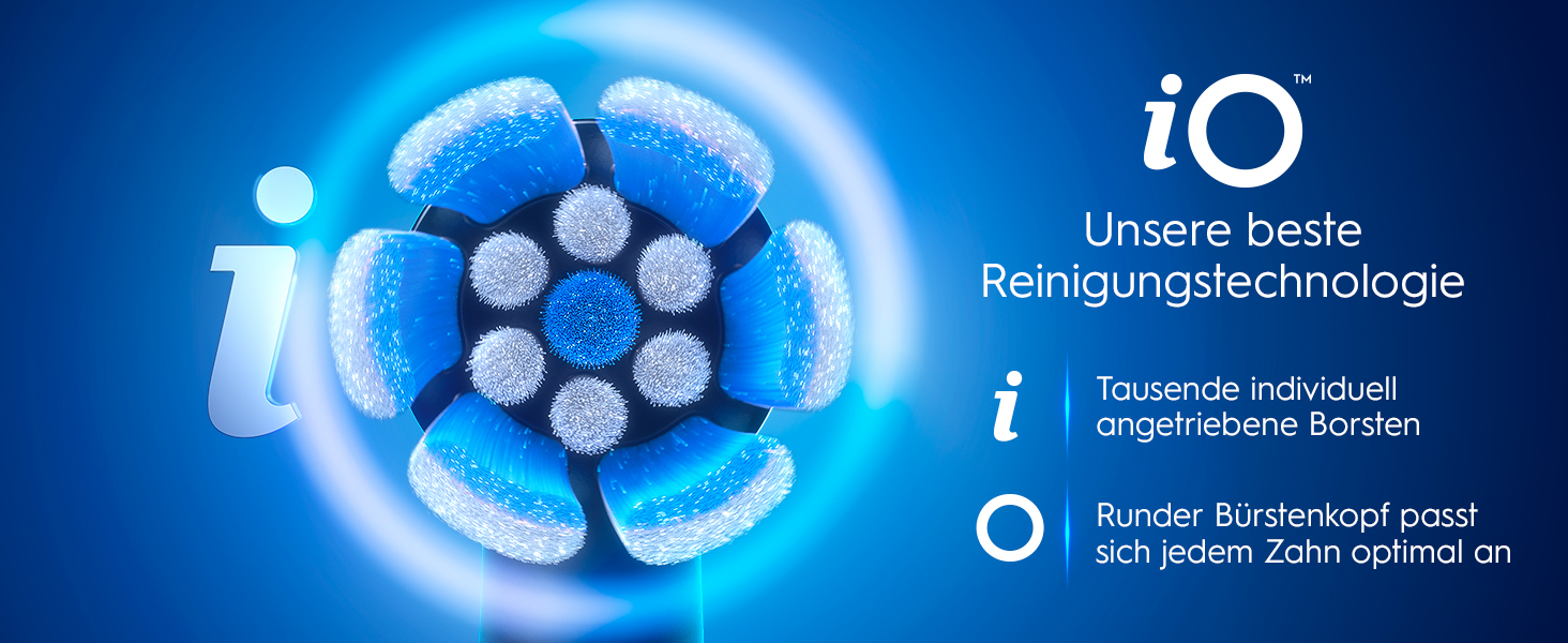 Електрична зубна щітка Oral-B iO Series 3, світло-блакитна (Ice Blue), 1 щітка + 3 смінні насадки