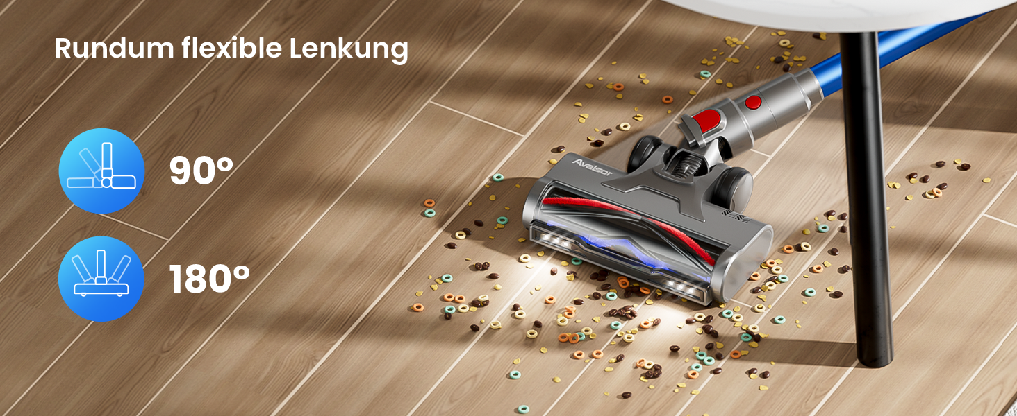 Бездротовий акумуляторний пилосос 48000Pa/580W/65Min, об'єм 1,8L, з функцією від'єднання пилу, антизаплутана щітка, 8-ступенева фільтрація. Підходить для килимів, шерсті тварин та твердих поверхонь. Колір: блакитний