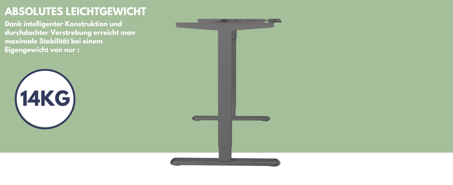 Електричний регульований стіл Albatros UP30 | Металеве підрамник, ніжки, підставка | Для робочих місць | Чорний