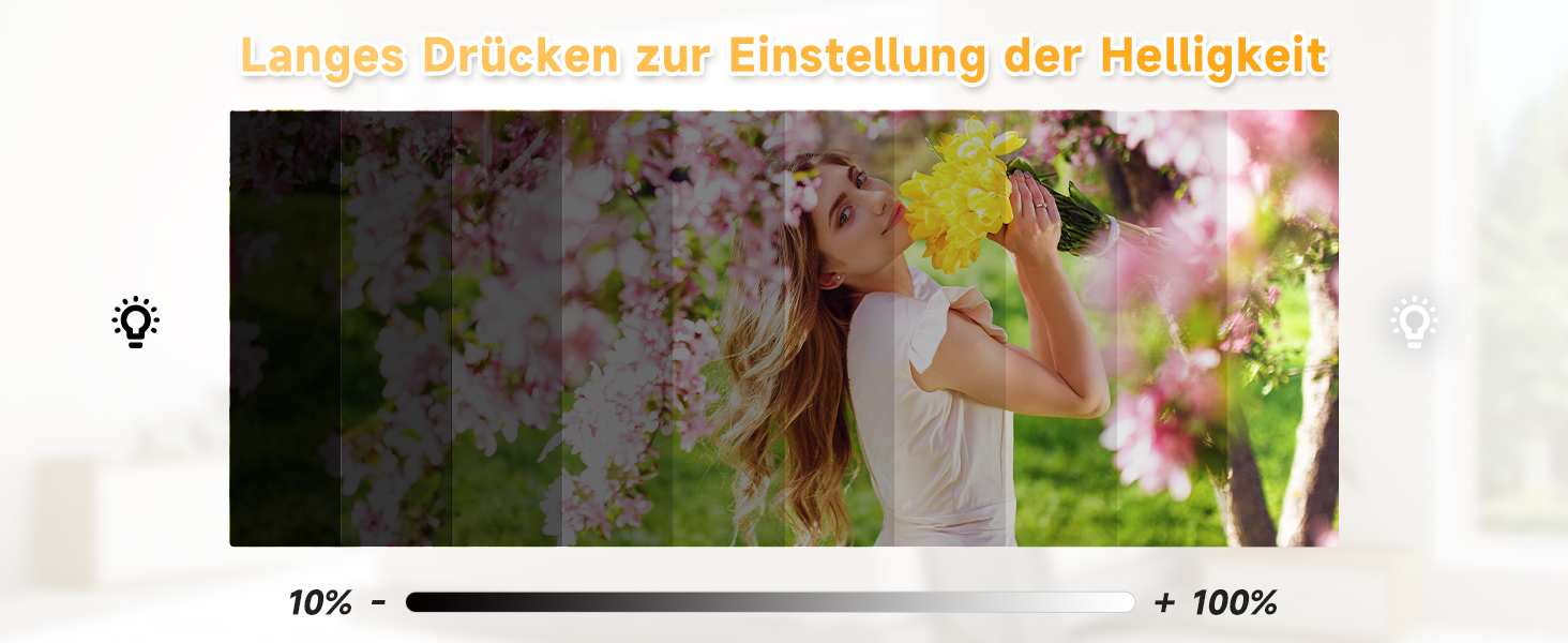 Дзеркало для ванної кімнати SONNI LED з підсвічуванням 50x70 см, сенсорне керування, 3 кольори світла, проти запотівання, функція пам'яті, білий