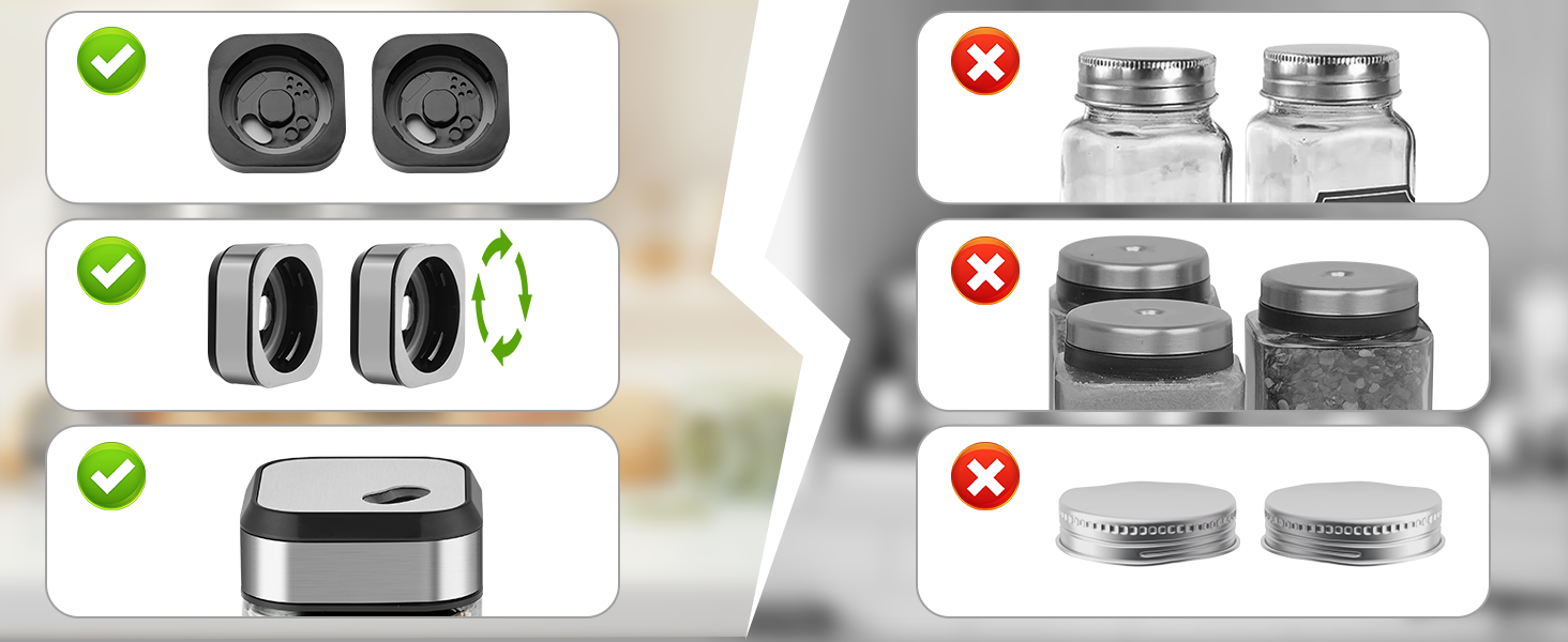 Набір скляних банок для спецій з дерев'яними кришками з акації, 24 шт. (120 мл)