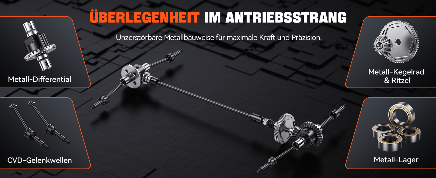 Швидкісний RC автомобіль 1/12 для дорослих, 50 миль/год, Brushless, Drift, 4WD RTR, з гіроскопом, помаранчевий