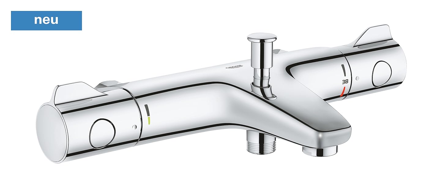 Змішувач для ванни Grohe Grohtherm 800 з термостатом, хром, 34567000 (S-Anschlüsse)