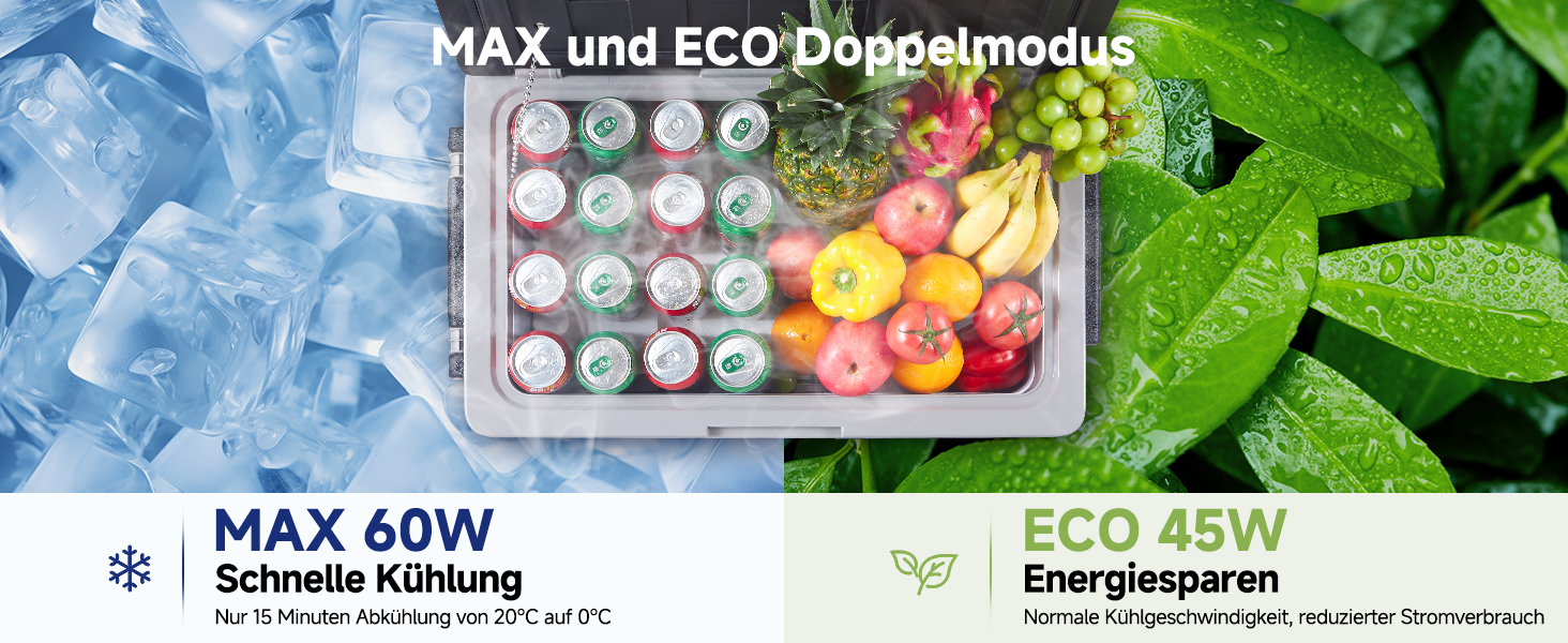 Автомобільний компресорний холодильник AAOBOSI 65л з Wi-Fi, LED, -20°C/+20°C, 12/24V/220V, на колесах для авто, кемпінгу, подорожей