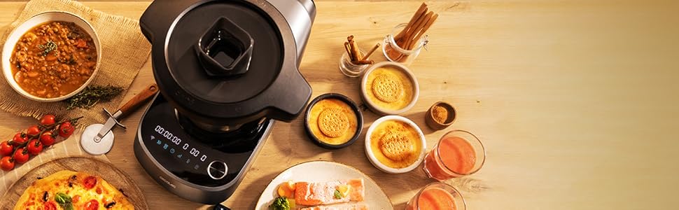 Кухонний комбайн Cecotec Mambo 11090 Habana: 37 функцій, керування через WLAN App, чаша з нержавіючої сталі 3,3 л, вбудовані ваги та 10 рівнів нагріву