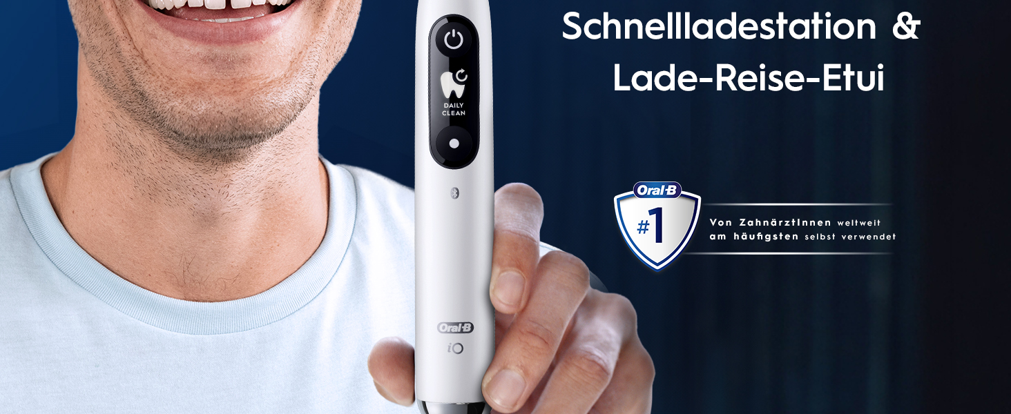Електрична зубна щітка Oral-B iO Series 9, набір з 2-х щіток (Чорна/Рожева), 2 додаткові насадки та білий футляр