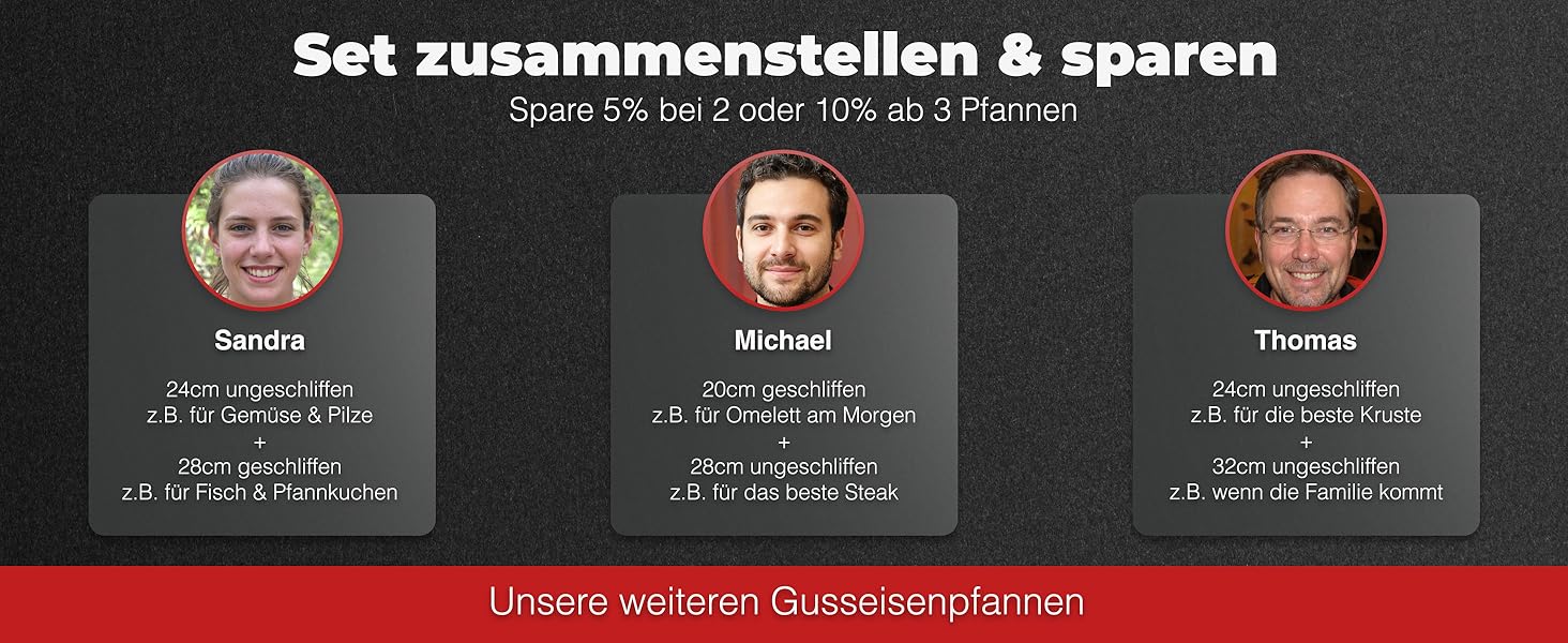 Сковорода чавунна індукційна 24 см, нешліфована, універсальна - Сковорода з чавуну преміум-якості, 24 см