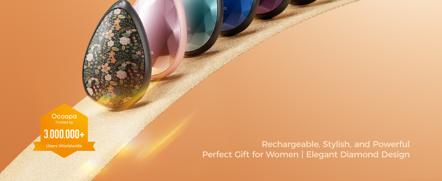 Електричні грілки для рук OCOOPA 2 шт. - стильні, рожеві, з магнітом, перезаряджаються, для жінок, Raynaud, піші прогулянки, кемпінг, подарунок