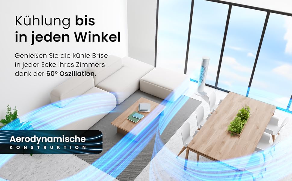 Турбовентилятор Pro Breeze з дистанційним керуванням, 76 см, осциляція 65°, таймер, 3 швидкості, тихий, для спальні та офісу, білий