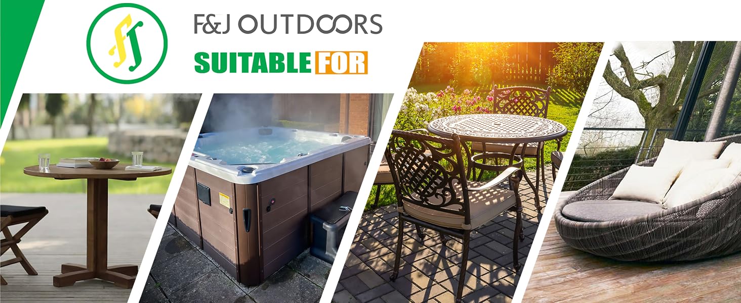 Чохол захисний для садових меблів F&J Outdoors, водонепроникний, від сонця, снігу, бежево-коричневий, 183x70 см