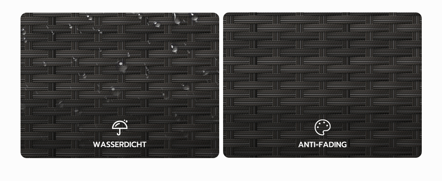 Водонепроникний садовий ящик Amopatio Gartenbox 480л з поліротангу, металевий ящик для подушок на колесах з газліфтом для саду та балкону (чорний)