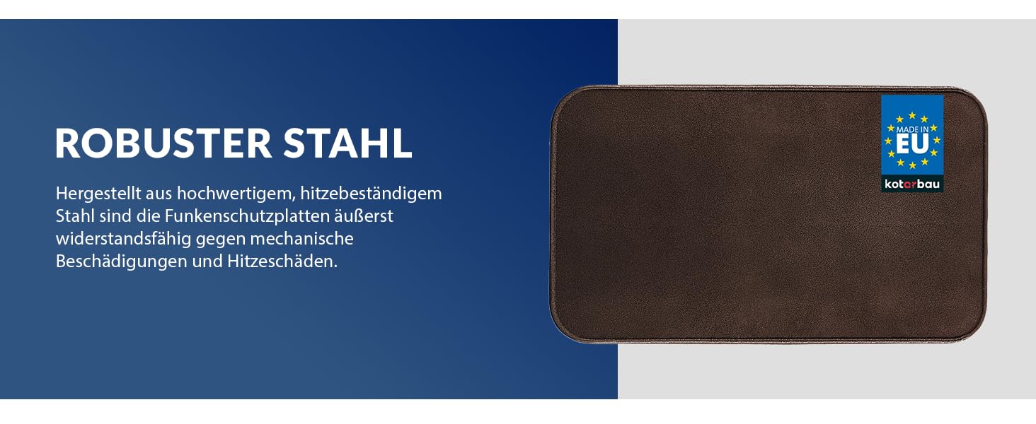 Підставка під камін KOTARBAU® 40 x 60 см з антикварної міді, сталь з порошковим покриттям. Захист підлоги для каміна, сталевий лист, захист від бруду, лист для золи.