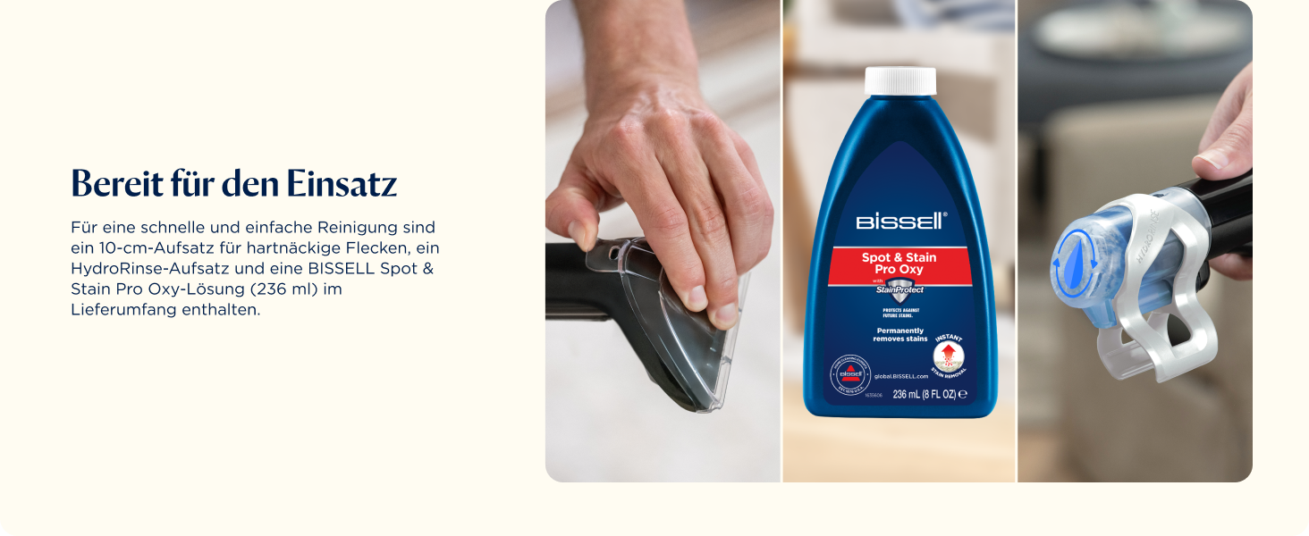 BISSELL SpotClean ProHeat Advanced - професійний мийник килимів та м'яких меблів, 1125W, з кабелем, 3924N