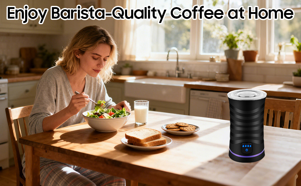 Електричний піноутворювач молока 4-в-1, для гарячого та холодного молока, автоматичне вимкнення