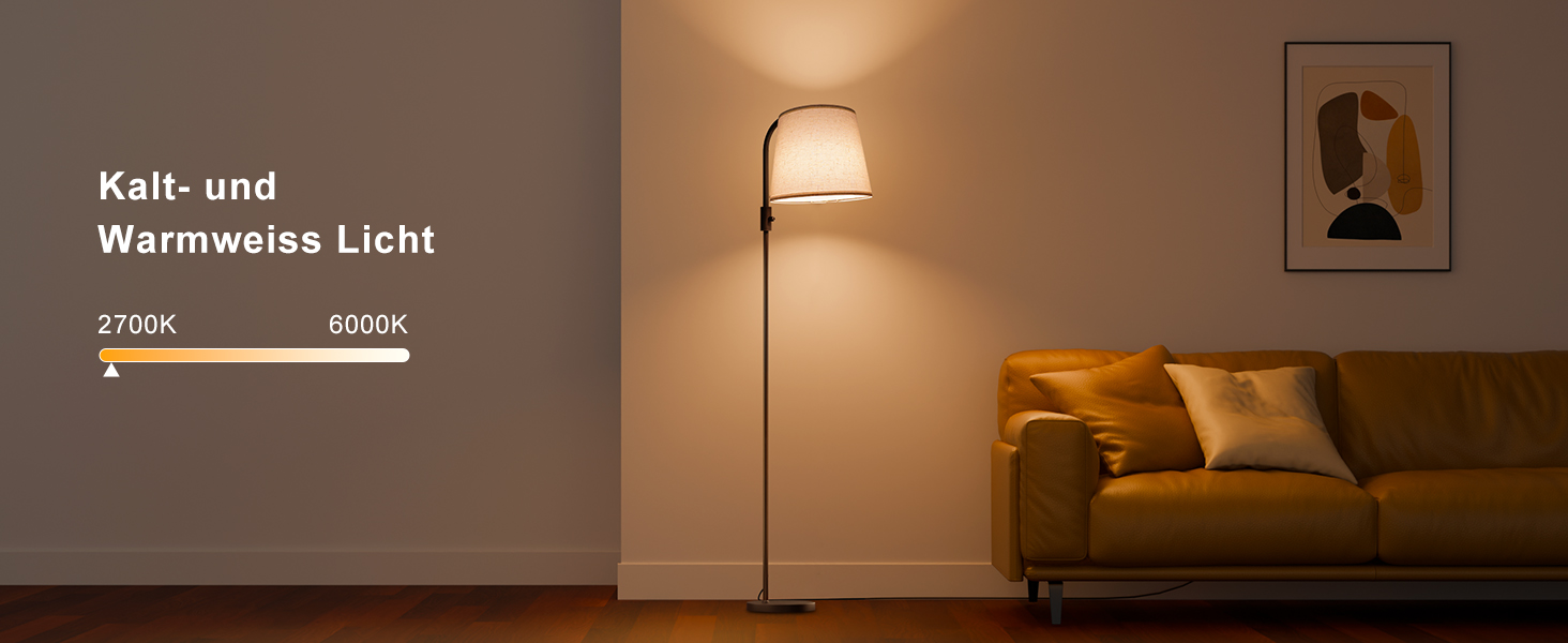 Світлодіодна торшер DUSKTEC RGB для вітальні, смарт-лампа з димером, керування через додаток, тепле та холодне біле світло, 10W, 1200LM, аркова лампа для читання, приліжкова лампа