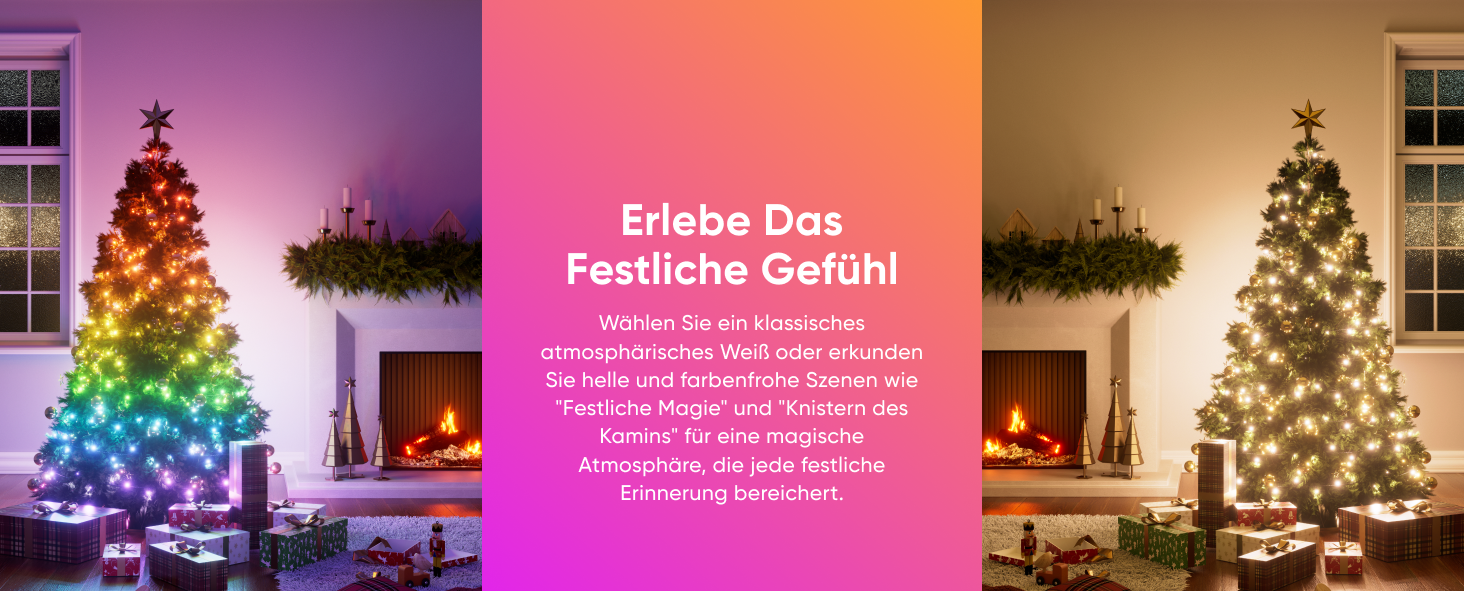 Nanoleaf Holiday String Lights Outdoor - 25 метрів, 300 LED, 18W, EU Smarte Lichterkette Pro