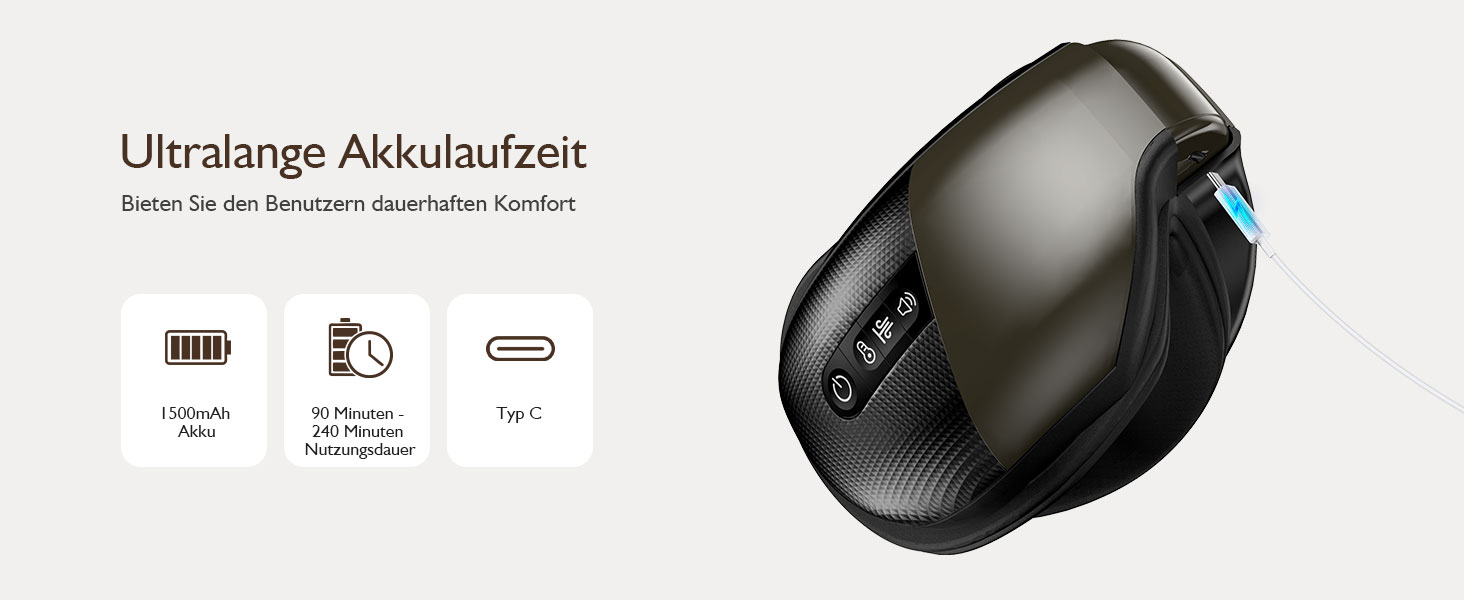 Масажер для очей XJUGEZ з підігрівом, вібрацією та Bluetooth, 4 режими, маска для очей, покращує сон, подарунок для жінок та чоловіків, чорний