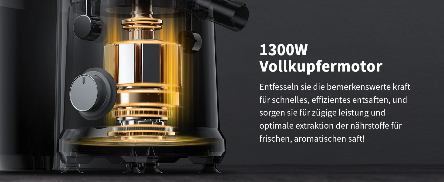 Електричний соковитискач GDOR 1300W для овочів та фруктів, 1250 мл, срібний