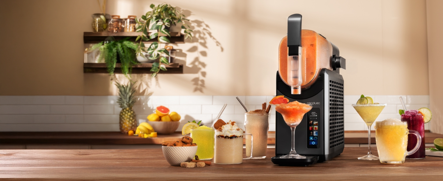 Машина для приготування крижаного напою Cecotec Slush-Eis 2.6L Twist&Ice 2600 з 6 режимами, сенсорне керування