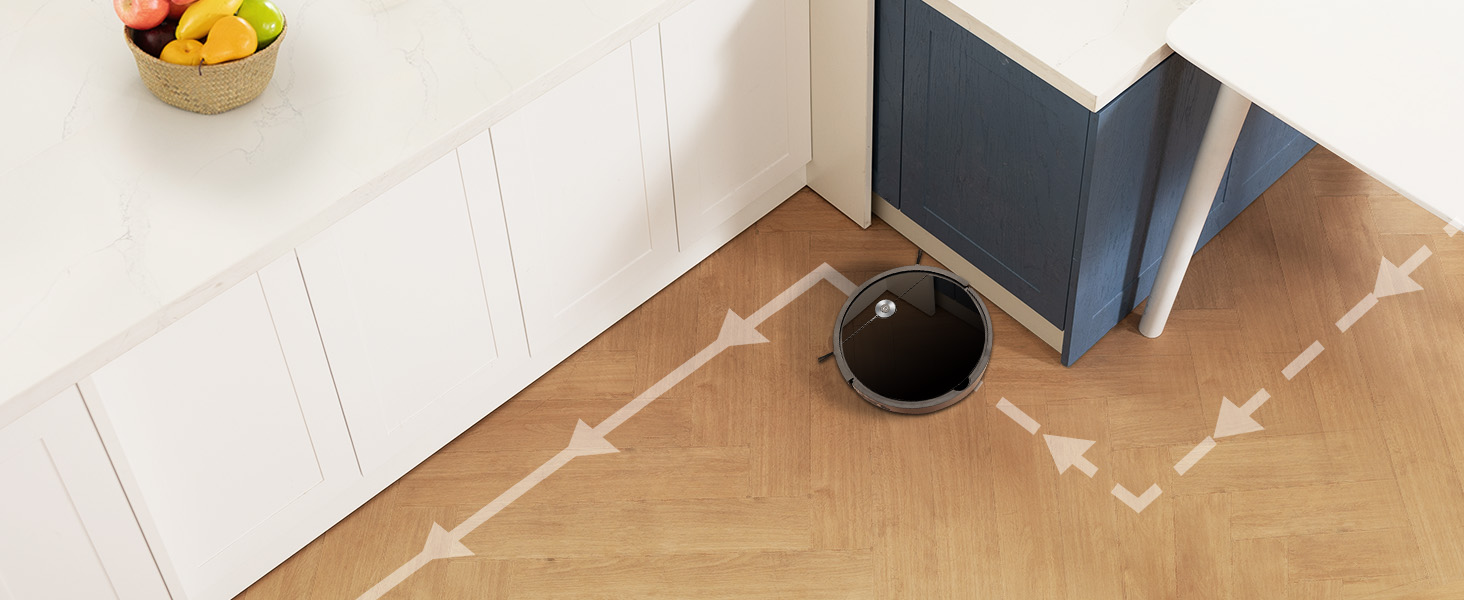 Робот-пилосос Vexilar W6 без функції миття, потужність 2800Pa, час роботи 140 хв, керування через додаток, голосове керування, безщітковий двигун, для шерсті тварин, килимів, твердих підлог