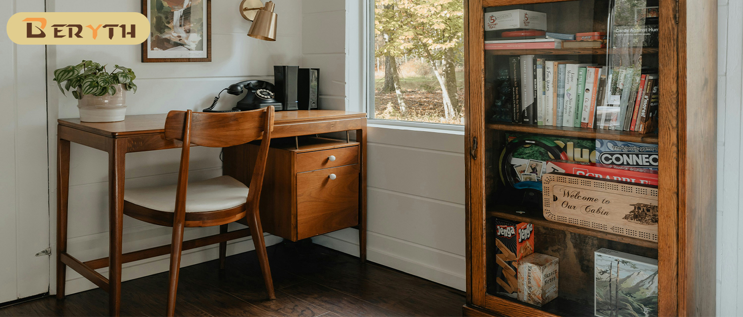 Офісне крісло BERYTH для дому та офісу, з велюру, до 136 кг, регульоване по висоті, поворотне на 360°, з м'якими роликами, для навчання, спальні, домашнього офісу, біле