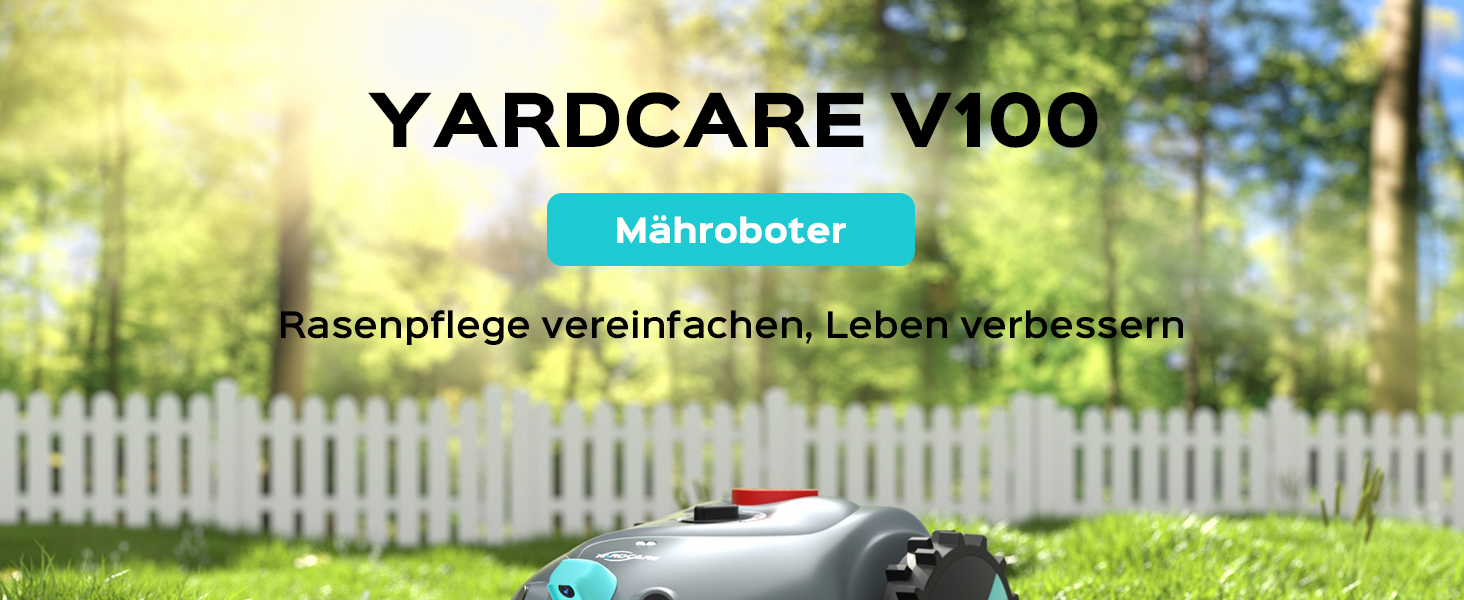 Робот-газонокосилка V100 без обмежувального кабелю з камерою, уникнення перешкод, навігація Vision, акумулятор 4 Ah, 150㎡, запасні леза, спіральне косіння, сірий колір