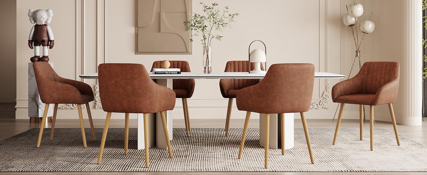 Комплект з 4-х обідніх стільців з підлокітниками, бежевий, з дерев'яними ніжками, з м'яким сидінням, для кухні та вітальні