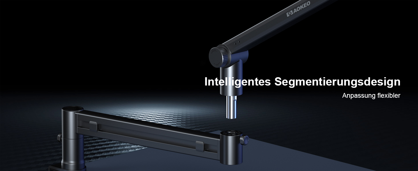 Стійка-тримач для мікрофона Aokeo AK-58 низькопрофільна, для HyperX QuadCast, SoloCast, Elgato Wave, Shure SM7B, Blue Yeti, Blue Snowball