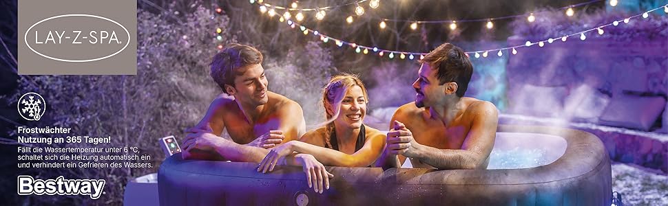 Надувний спа-басейн з гідромасажем Bestway LAY-Z-SPA XXL Mauritius AirJet з Wi-Fi, овальний, 270 x 180 x 71 см