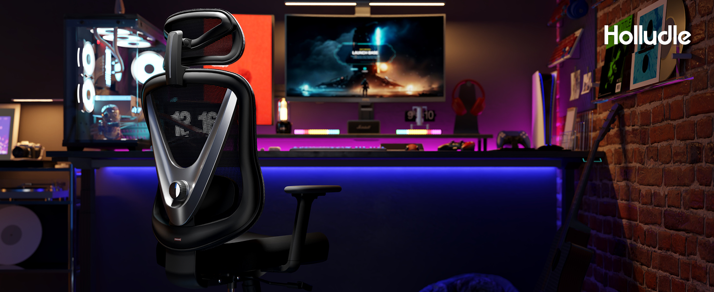 Ергономічне крісло для офісу та дому з 3D поперековою підтримкою та регульованими підлокітниками, біле (чорне)