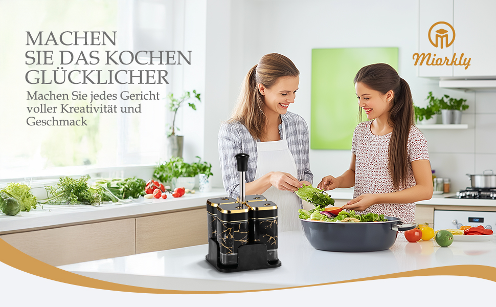 Набір скляних контейнерів для спецій Miorkly з нержавіючої сталі (8 шт.)