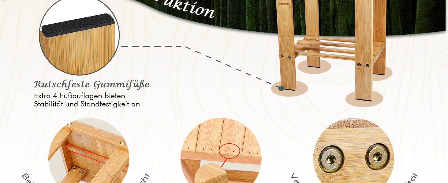 Вінтажний бамбуковий пуф-стілець - 27x23x25 см. Міцний, з неслизьким сидінням. Пуф, приліжний столик, дитячий стільчик, підставка для квітів.