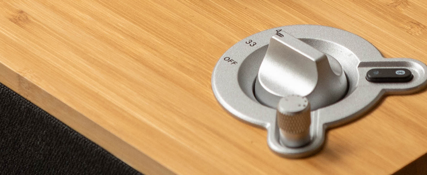 Вініловий програвач House of Marley Stir It Up Wireless Bluetooth, екологічний, 33/45 об/хв, з передпідсилювачем, головкою Audio-Technica, корпус з бамбука