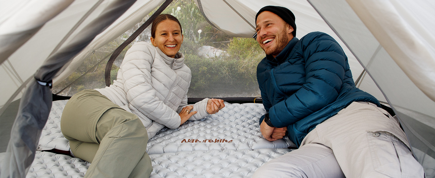 Самонадувний кемпінговий килимок Naturehike Thermal 5.8 R-Value для 4 сезонів, ультралегкий туристичний матрац для сну (модель Weib-5.8r-mummy)